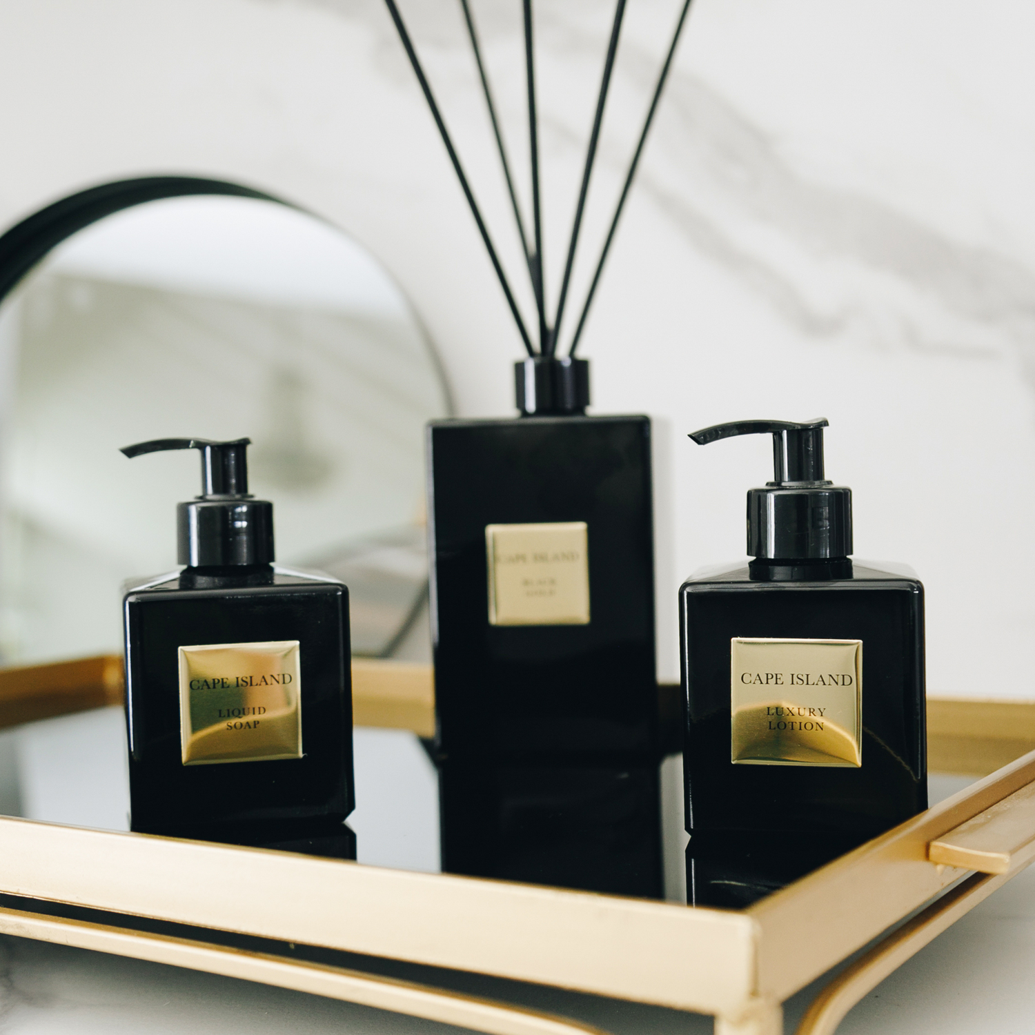 Black Gold Collection - Classic Candle, Liquid Soap, Luxury Lotion & Diffuser