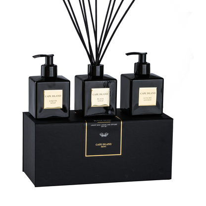 Black Gold Complete Luxury Soap | Lotion & Diffuser Gift Set | Signature