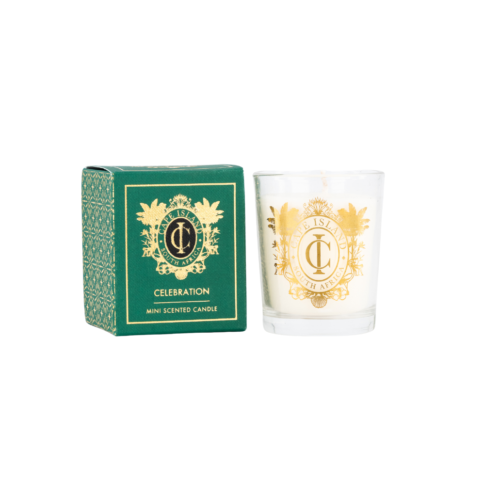 Celebration Mini Scented Candle In Garland-Green 100ml